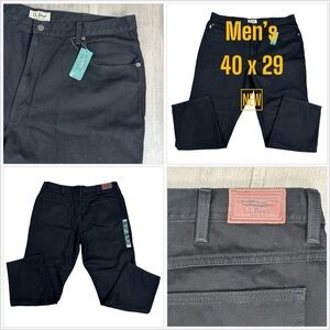 Men's L.L. Bean 40 x 29 Pants Black Jeans Straight Classic Fit Cotton Denim NWT